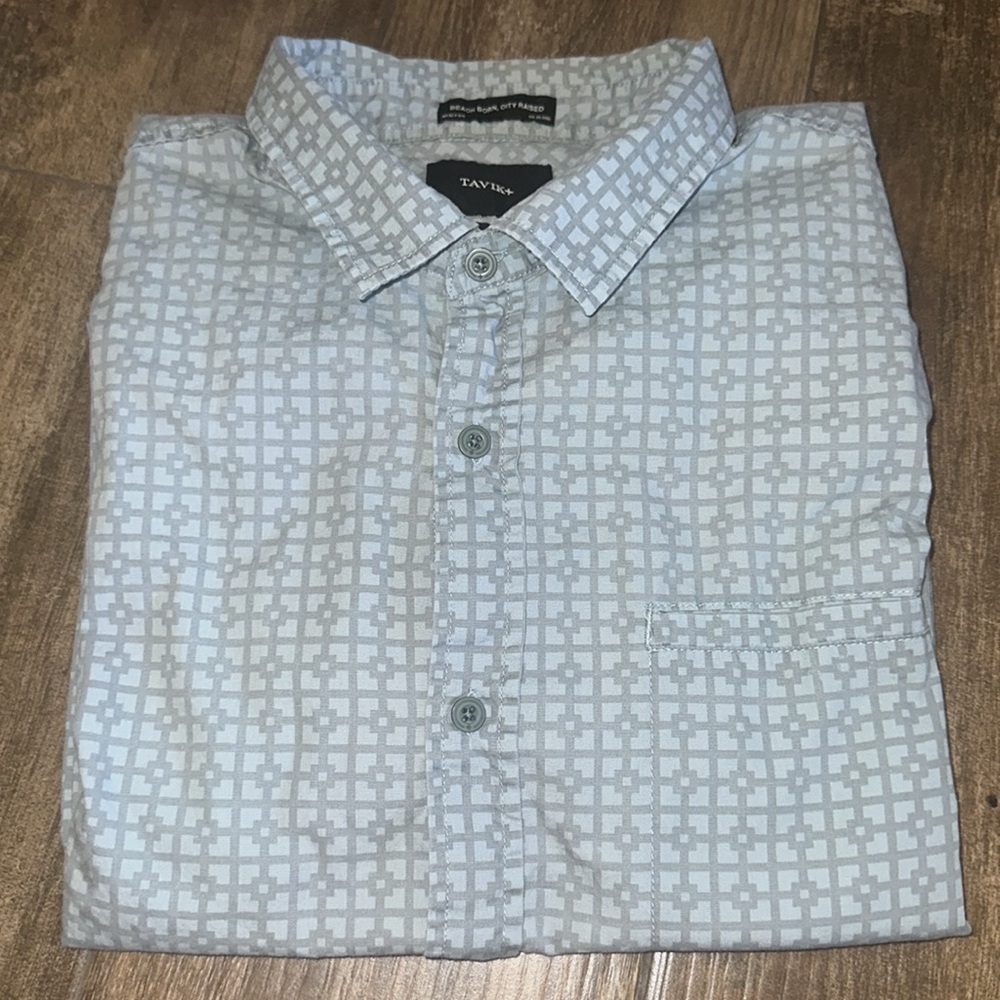Men’s button up shirt.